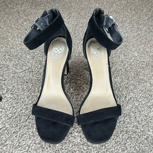 Black, suede, Vince Camuto  4 inch heels
